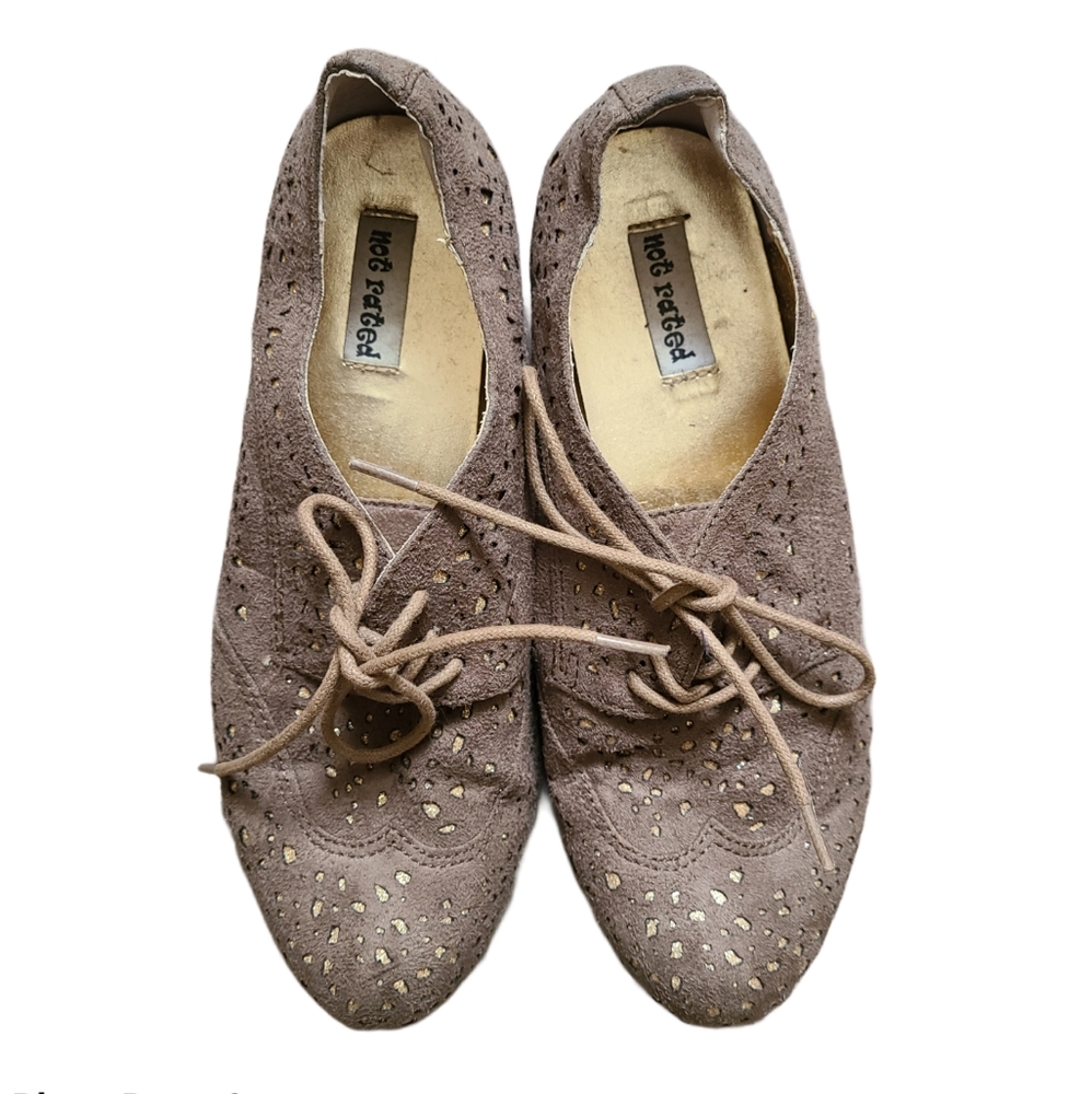 💖Not Rated Tan Glitter Oxford Shoe 3/$20